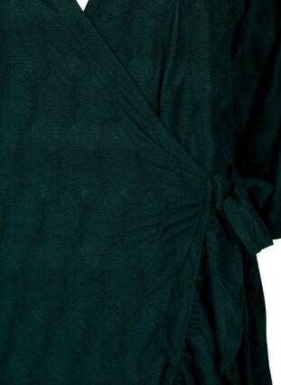 FLASH - Wrap kjole med 3/4 ærmer, Scarab, Packshot image number 2