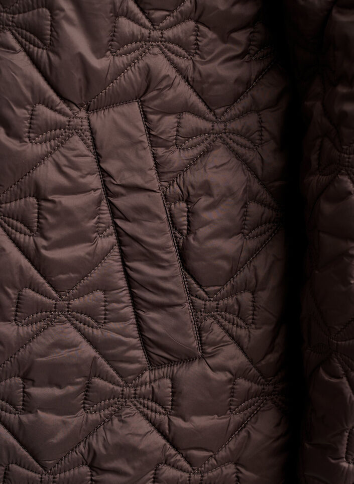 Let vatteret jakke med dekorativ quiltning, Brun, Packshot image number 3