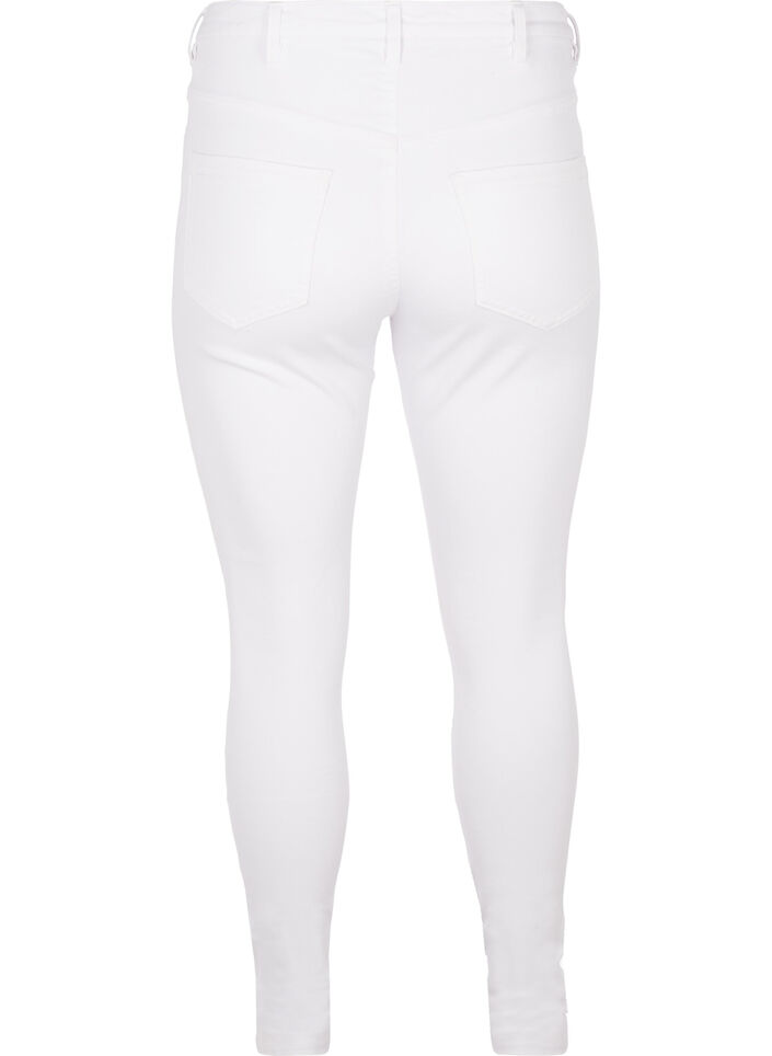 Super slim Amy jeans med h&oslash;j talje, White, Packshot image number 1