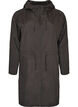 Parka i let materiale med h&aelig;tte, Sort, Packshot image number 0