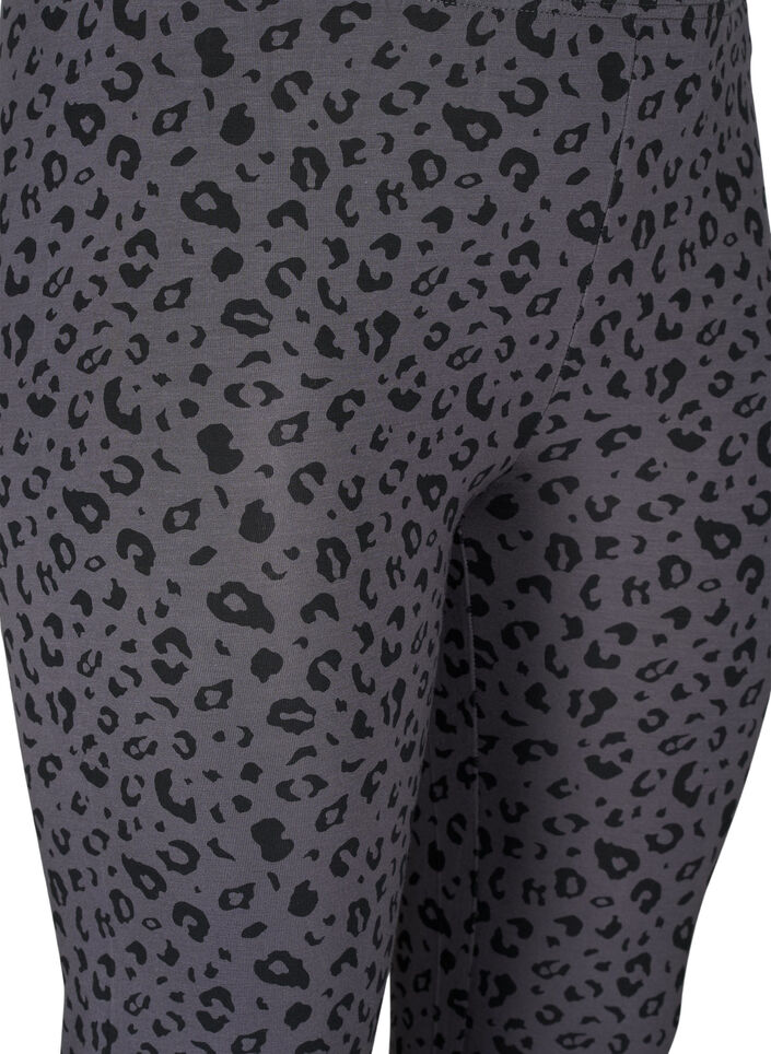 Viskose leggings med leo print, Grå, Packshot image number 2
