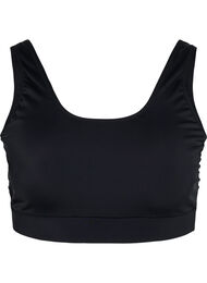 Bikini top med rund halsudsk&aelig;ring, Black