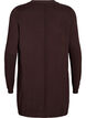 Lang strikcardigan i viskosemix, Brun, Packshot image number 1
