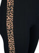 Leggings i viskose med leoprint-stribe, Black W. Leo, Packshot image number 2