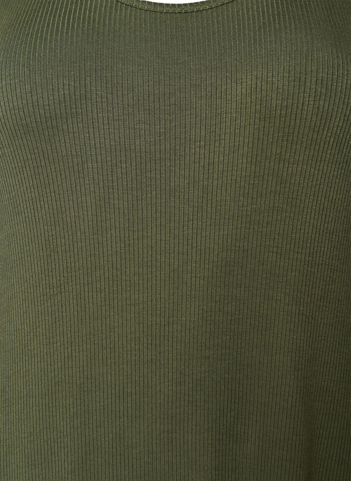 &AElig;rmel&oslash;s ribkjole i viskose, Gr&oslash;n, Packshot image number 2