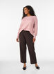 Strikbluse med rund hals, Lyser&oslash;d, Model image number 1