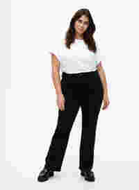 Ellen bootcut jeans med høj talje, Black, Model