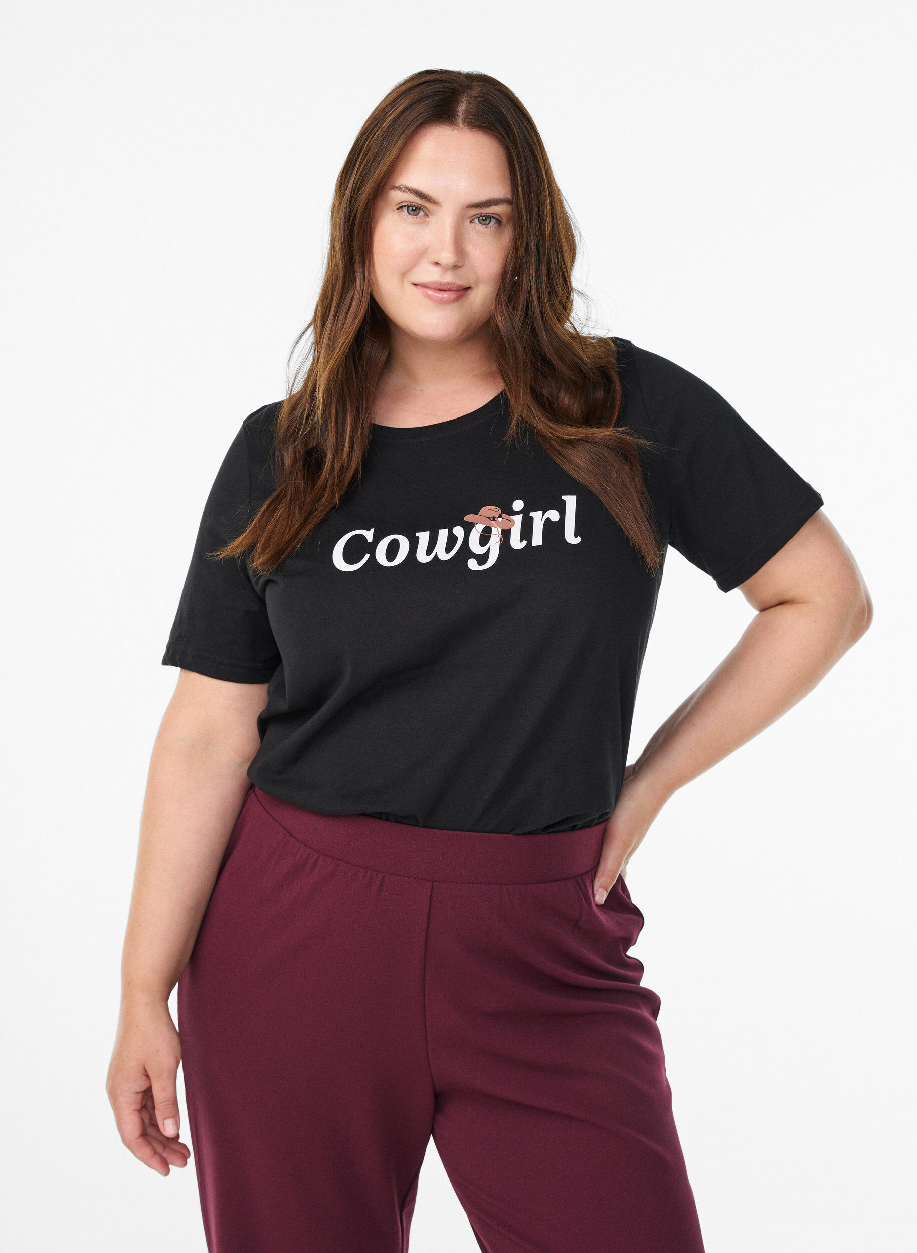 ZizziT-shirt med motiv, Sort, Model image number 0