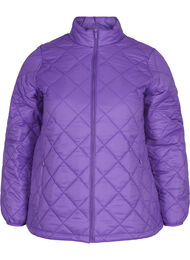 Quiltet letvægts jakke med lynlås og lommer , Ultra Violet