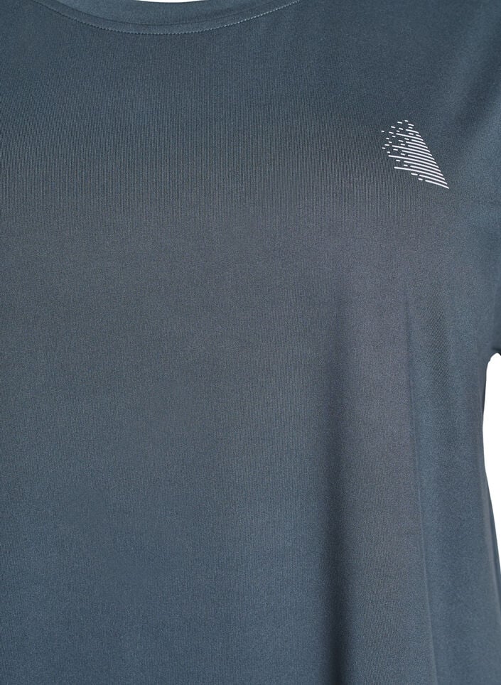 Ensfarvet trænings t-shirt, Grøn, Packshot image number 2