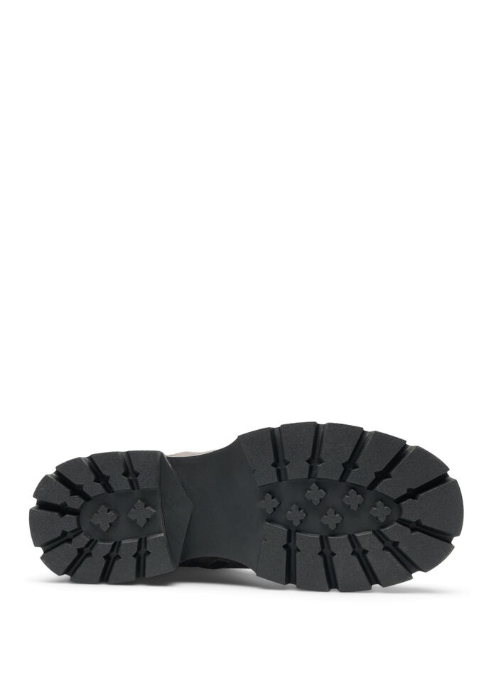 Lang st&oslash;vle i imiteret ruskind med ribpaneler, Brun, Packshot image number 4