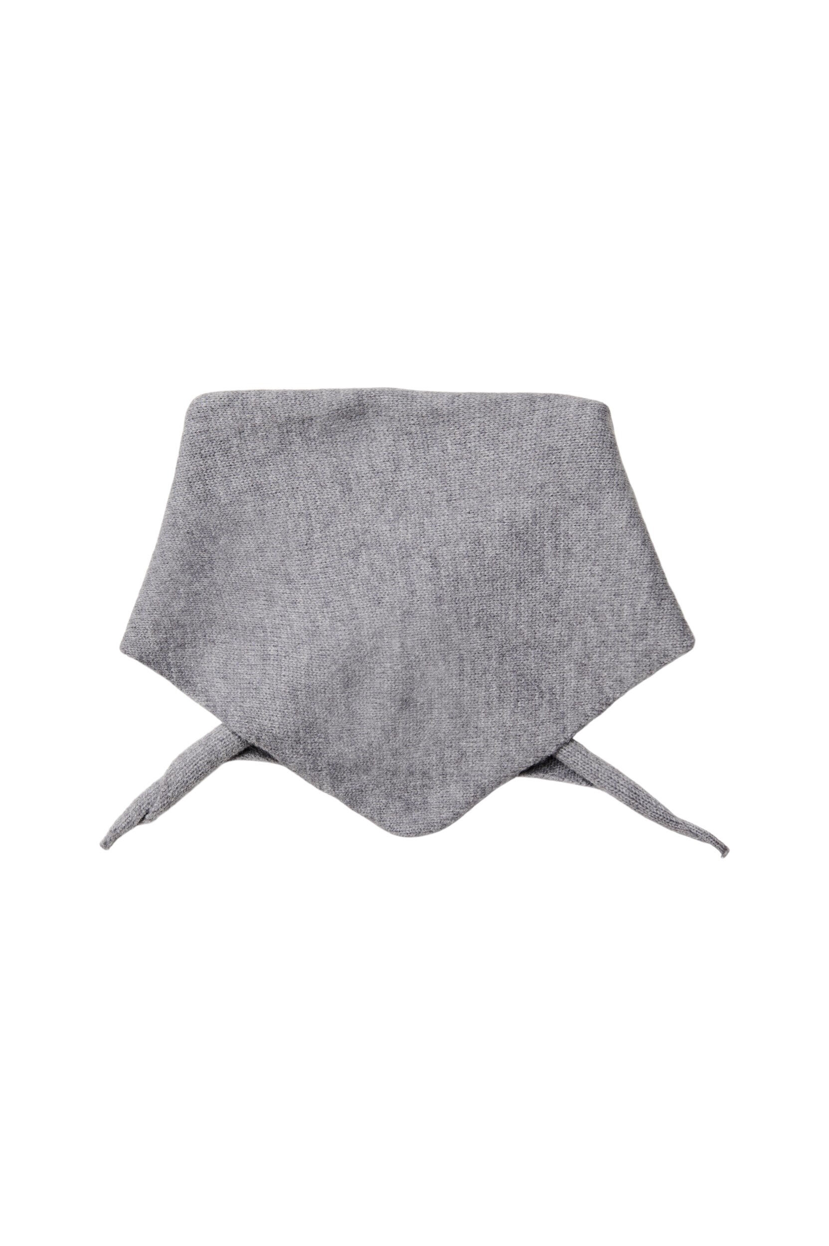 ZizziStrikket t&oslash;rkl&aelig;de med trekantet form, Gr&aring;, Packshot image number 1