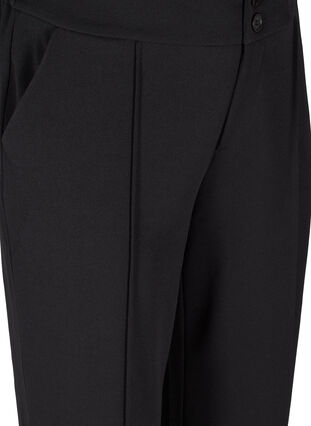 Klassiske ensfarvede bukser, Black, Packshot image number 2