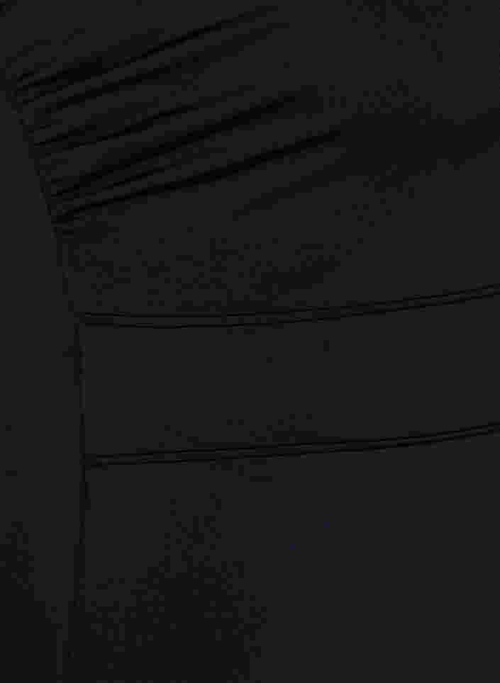 Badedragt med v-udskæring og mesh, Black, Packshot image number 3