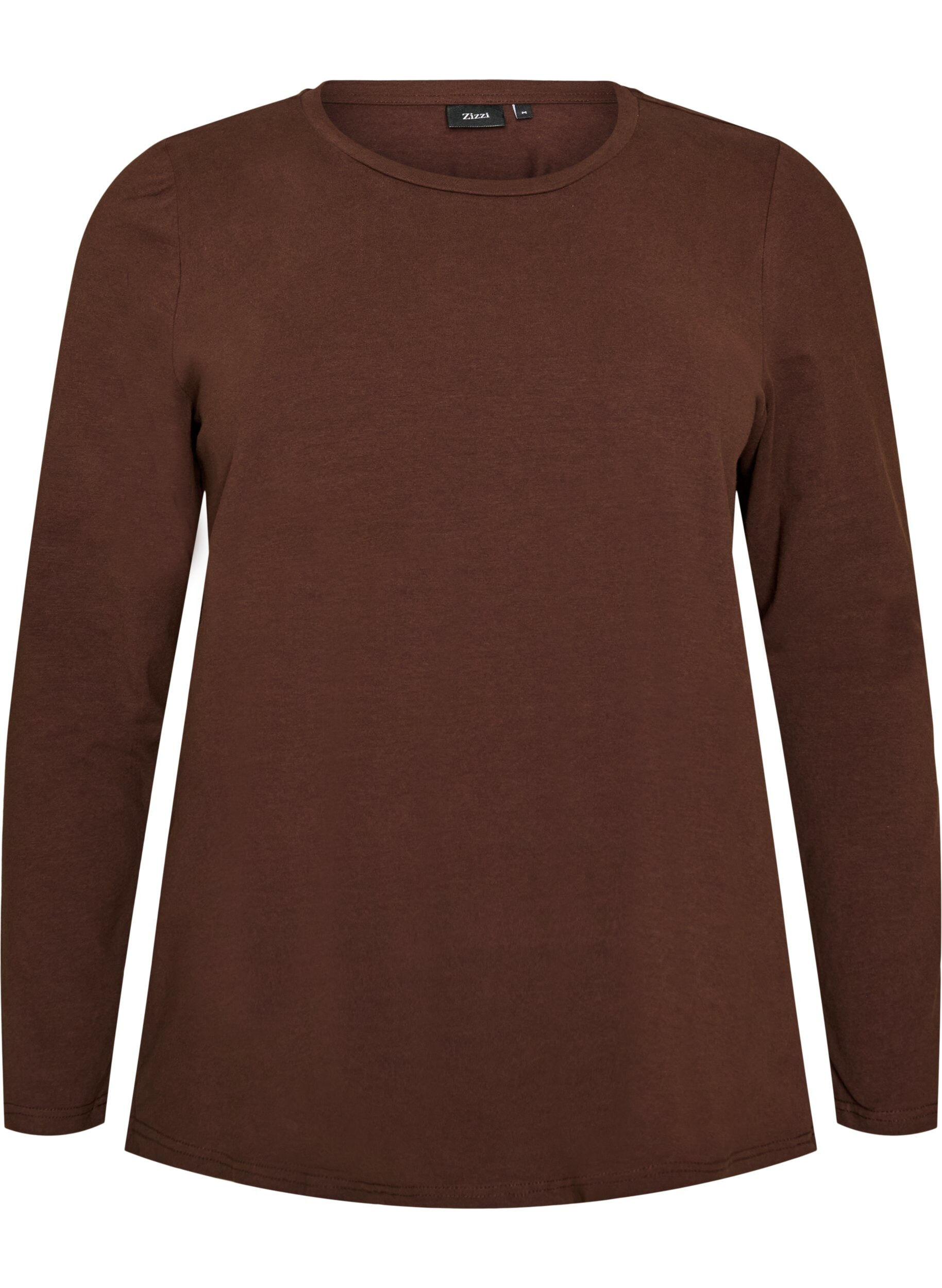 Basis jerseybluse med lange &aelig;rmer
