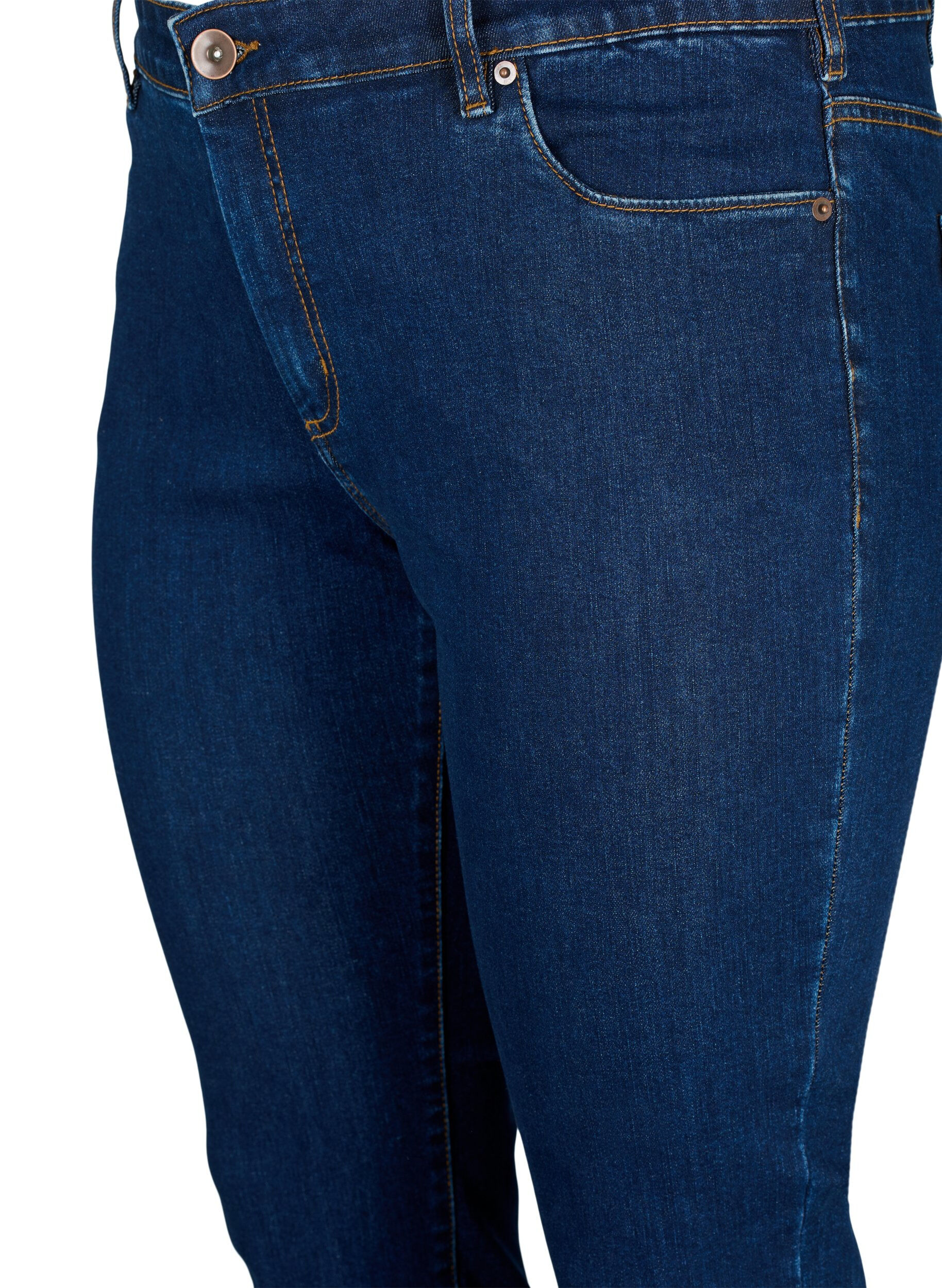 Zizzi Slim fit Emily jeans med regul&aelig;r talje, Bl&aring;, Packshot image number 2