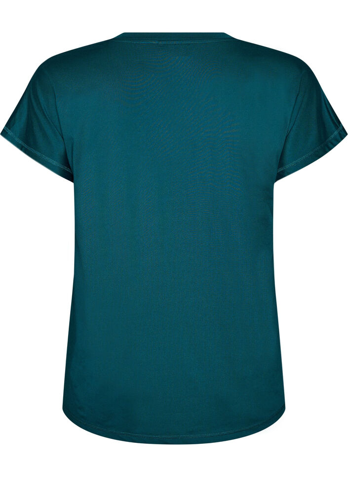 L&oslash;s tr&aelig;nings t-shirt med v-hals, Gr&oslash;n, Packshot image number 1