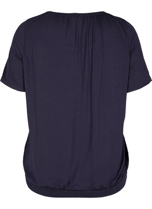 Kortærmet viskose t-shirt med elastik , Night Sky, Packshot image number 1
