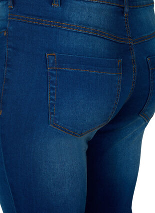 Slim fit Emily jeans med normal talje, Blue denim, Packshot image number 3