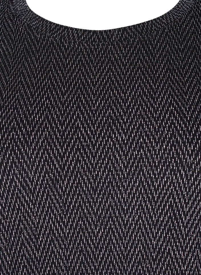 Bluse med glimmer mønster , Silver ZigZagShimmer, Packshot image number 2