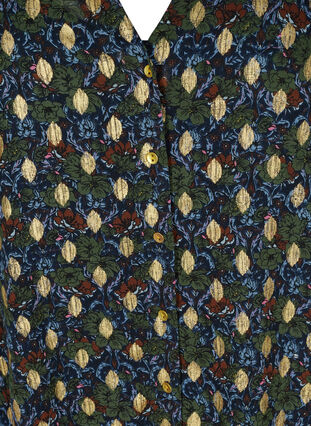 Printet tunika med v-hals og knapper, Flower AOP, Packshot image number 2