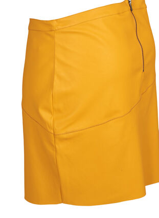 Nederdel i imiteret skind, Golden Yellow, Packshot image number 2