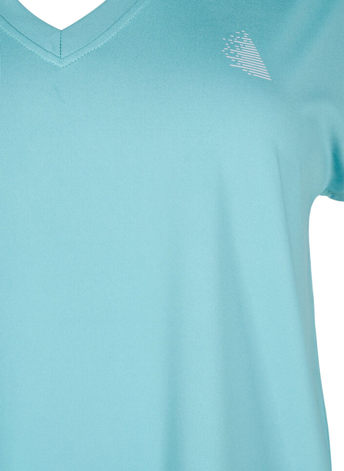 L&oslash;s tr&aelig;nings t-shirt med v-hals, Gr&oslash;n, Packshot image number 2