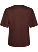 T-shirt med rhinsten og rund hals, Brun, Packshot image number 1