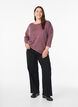 Jerseybluse med 3/4 &aelig;rmer, R&oslash;d, Model image number 1
