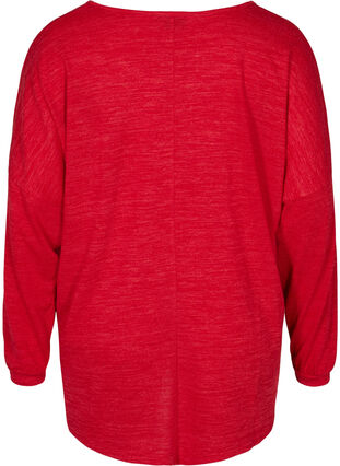 Løs bluse med lange ærmer, High Risk Red ASS, Packshot image number 1