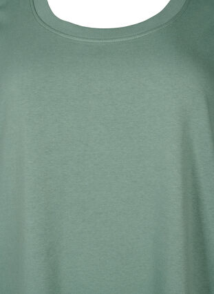 Kortærmet sweatkjole med lommer, Chinois Green, Packshot image number 2