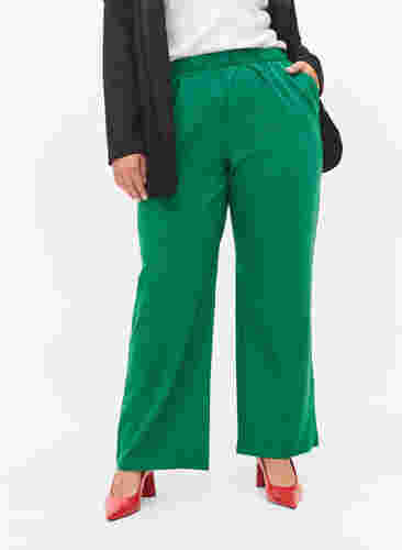 Løse bukser med lommer, Verdant Green, Model image number 2