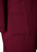 Lang hoodie-cardigan med lynl&aring;s, R&oslash;d, Packshot image number 3