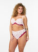 Brazilian trusse med blomsterprint og blonde, Lyser&oslash;d, Model image number 1