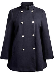 A-formet frakke med guldknapper, Blå