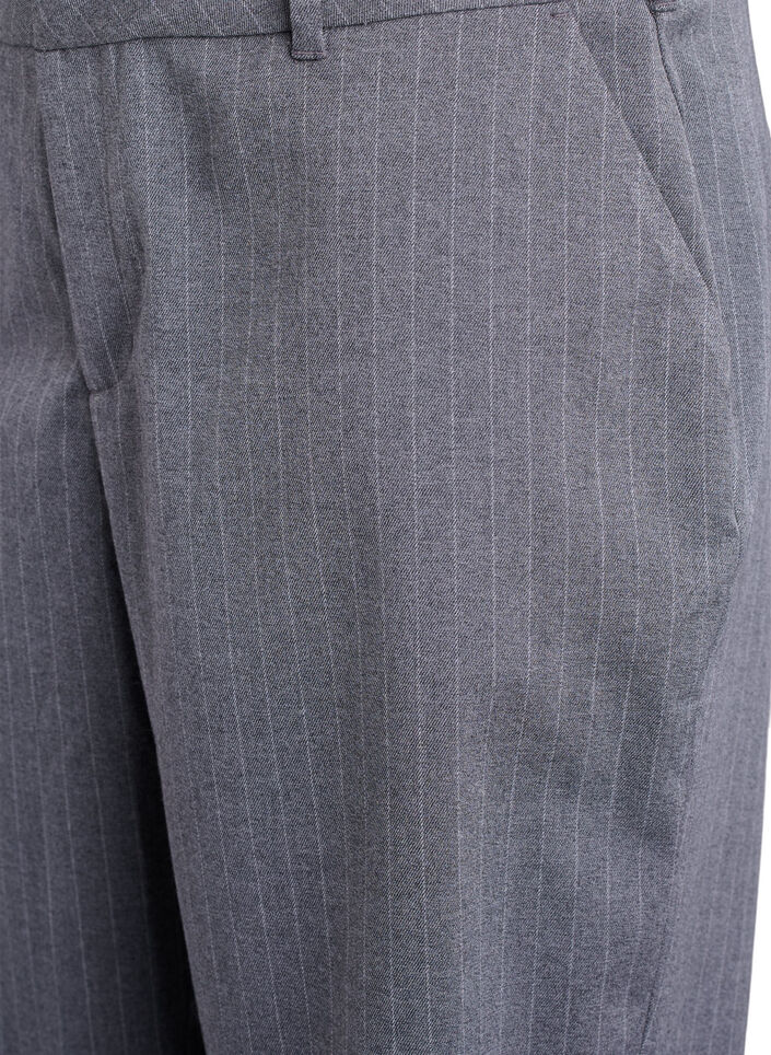 N&aring;lestribede bermudashorts med l&oslash;s pasform, Gr&aring;, Packshot image number 2