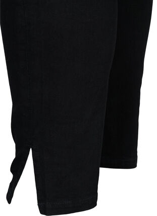 Cropped Amy jeans med slids, Black, Packshot image number 3