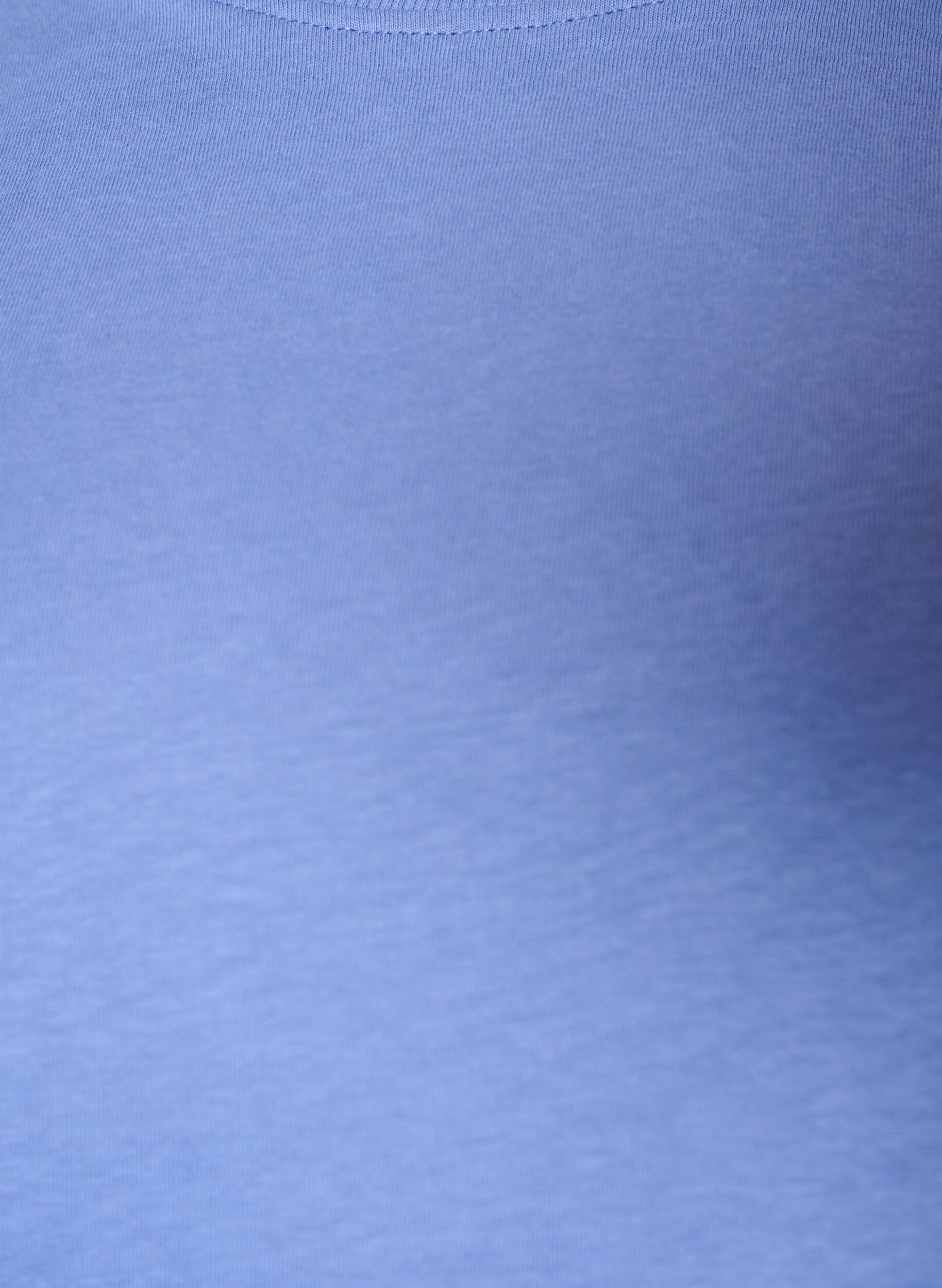 ZizziBasis t-shirt i bomuld med rund hals, Lilla, Packshot image number 2
