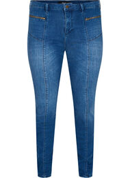 Dual core Amy jeans med høj talje, Blue denim