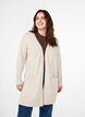 Meleret strik cardigan med lommer, Beige, Model image number 0