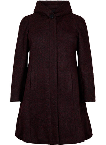 Frakke med hætte og a-shape, Port Royal Mel., Packshot image number 0