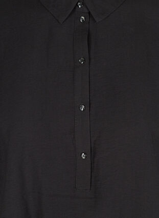Tunika med knapper og krave, Black, Packshot image number 2