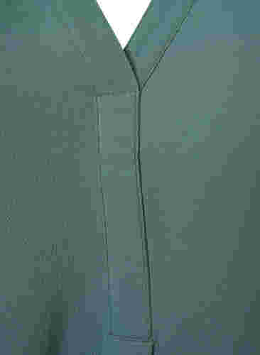 Ensfarvet bluse med v-hals, Mallard Green, Packshot image number 2
