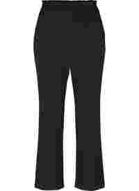 Ensfarvede bukser med straight fit