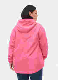 Kort jakke med hætte og justerbar bund, Hot Pink, Model