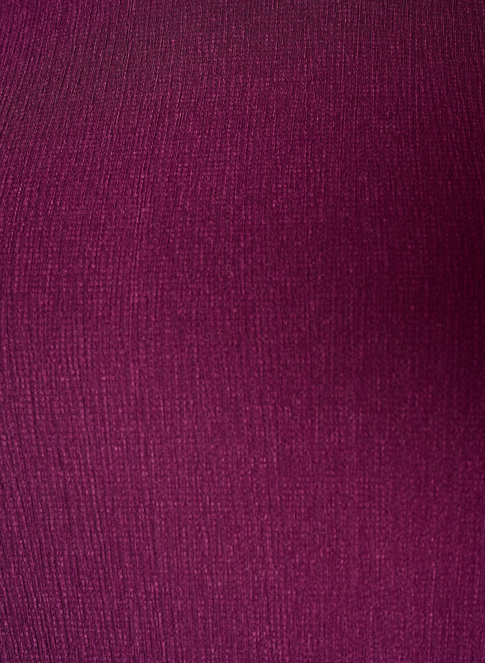 Jerseybluse med asymmetrisk blondekant, Lilla, Packshot image number 2