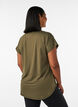 Kort&aelig;rmet tr&aelig;nings t-shirt med v-hals, Gr&oslash;n, Model image number 2