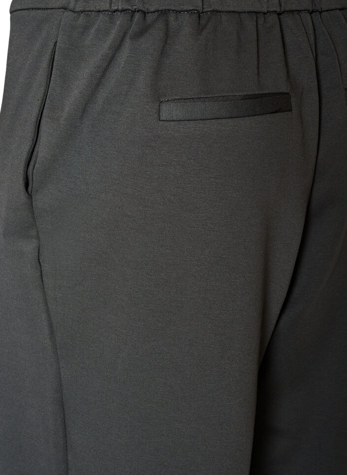 L&oslash;se jerseybukser med h&oslash;j talje, Gr&aring;, Packshot image number 3