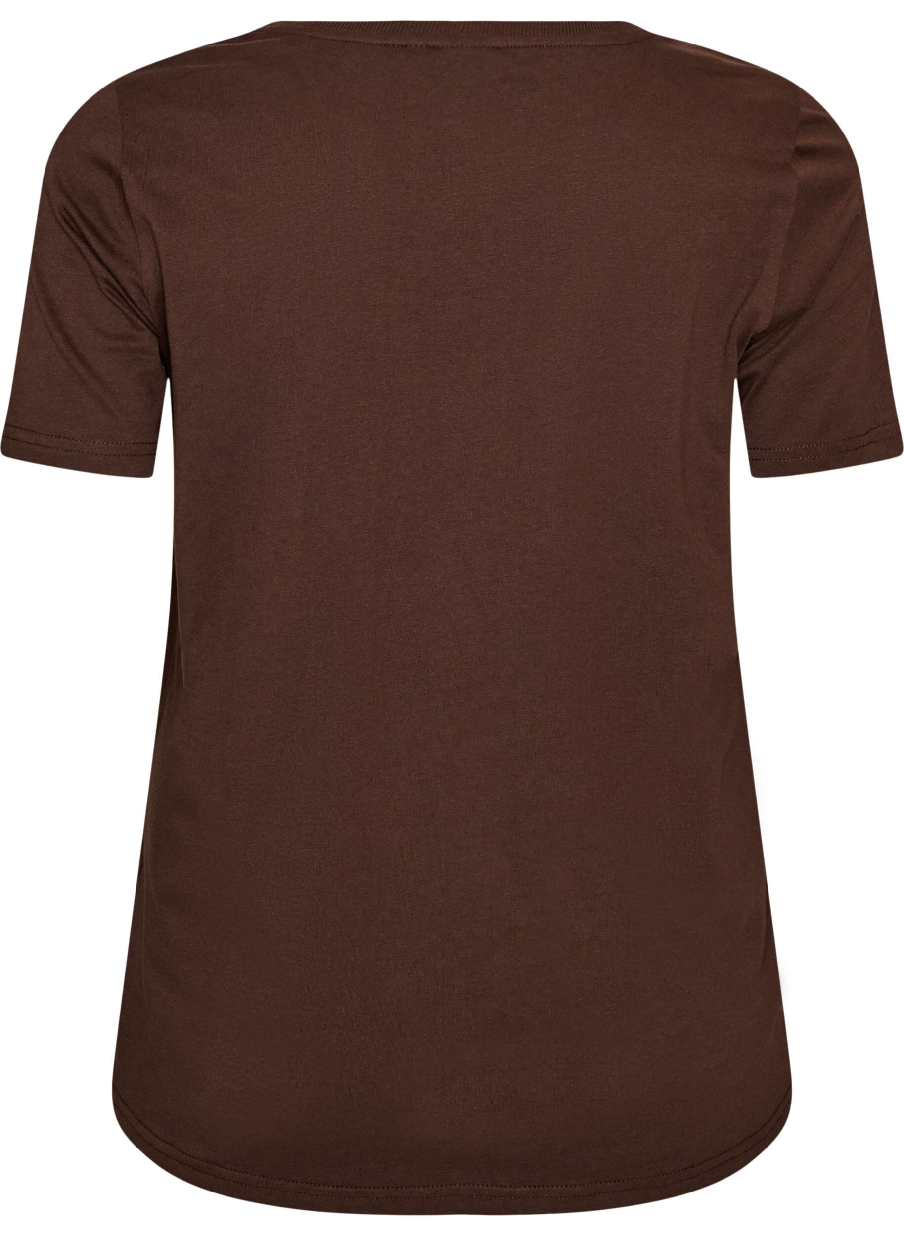 ZizziJule t-shirt i &oslash;kologisk bomuld, Brun, Packshot image number 1