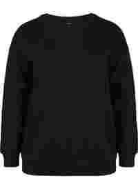 Bomulds sweatshirt med snøredetaljer